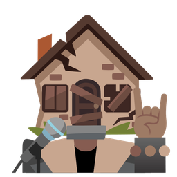 Derelict house and Microphone