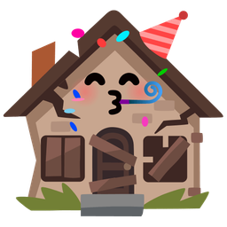 Derelict house and Partying face