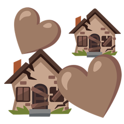 Derelict house and Revolving hearts