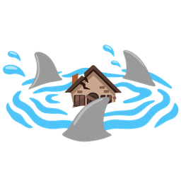 Derelict house and Shark