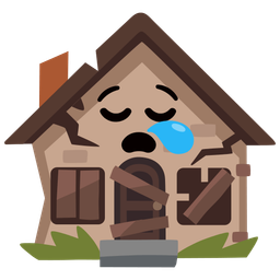 Derelict house and Sleepy face