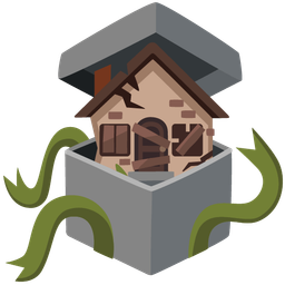 Derelict house and Wrapped gift