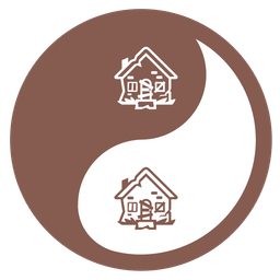 Derelict house and Yin yang