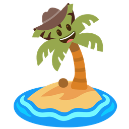 Desert island and Cowboy hat face