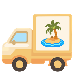 Desert island and Delivery truck