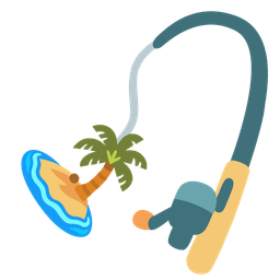 Desert island and Fishing pole