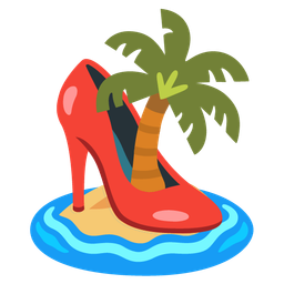 Desert island and High-heeled shoe
