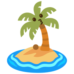 Desert island and Kissing face