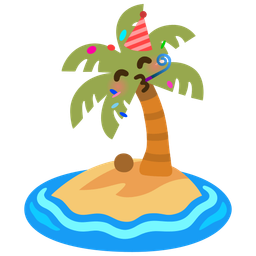 Desert island and Partying face