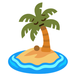 Desert island and Pensive face