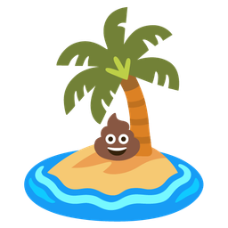 Desert island and Pile of poo