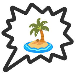 Desert island and Right anger bubble