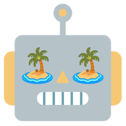 Desert island and Robot