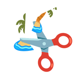 Desert island and Scissors