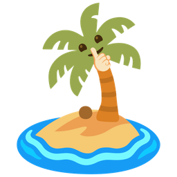 Desert island and Shushing face