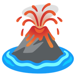Desert island and Volcano