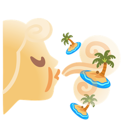 Desert island and Wind face