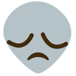 disappointed face and alien