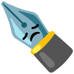 disappointed face and black nib