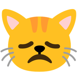 disappointed face and cat face