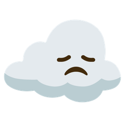disappointed face and cloud