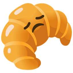 disappointed face and croissant