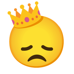 disappointed face and crown