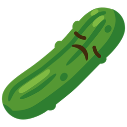 disappointed face and cucumber