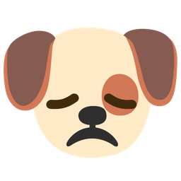 disappointed face and dog face