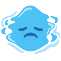 disappointed face and droplet