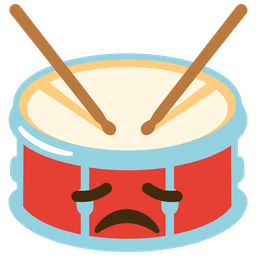 disappointed face and drum
