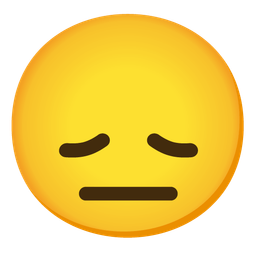 disappointed face and expressionless face