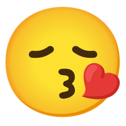 Disappointed face and Face blowing a kiss