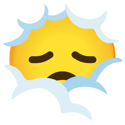 disappointed face and face in clouds