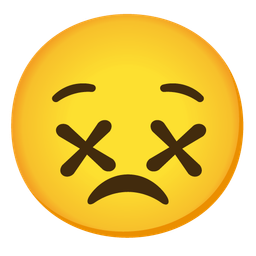 disappointed face and face with crossed-out eyes