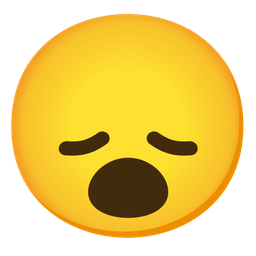 disappointed face and face with open mouth