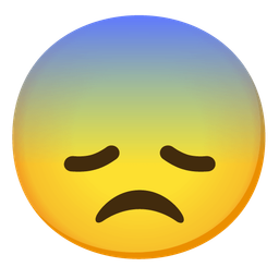 disappointed face and fearful face