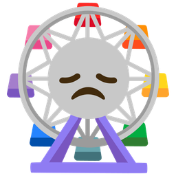 disappointed face and ferris wheel