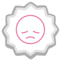 disappointed face and fish cake with swirl