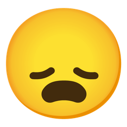 disappointed face and frowning face with open mouth