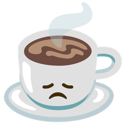 disappointed face and hot beverage