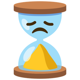 disappointed face and hourglass done