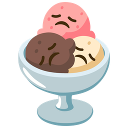 disappointed face and ice cream
