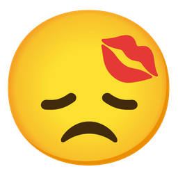 Disappointed face and Kiss mark