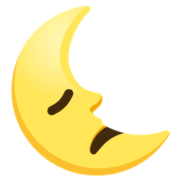 disappointed face and last quarter moon face