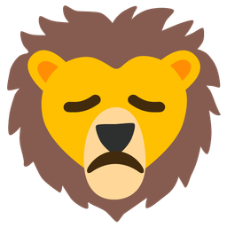 disappointed face and lion