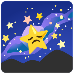 disappointed face and milky way