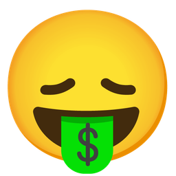 Disappointed face and Money-mouth face