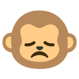 disappointed face and monkey face