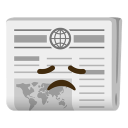 disappointed face and newspaper